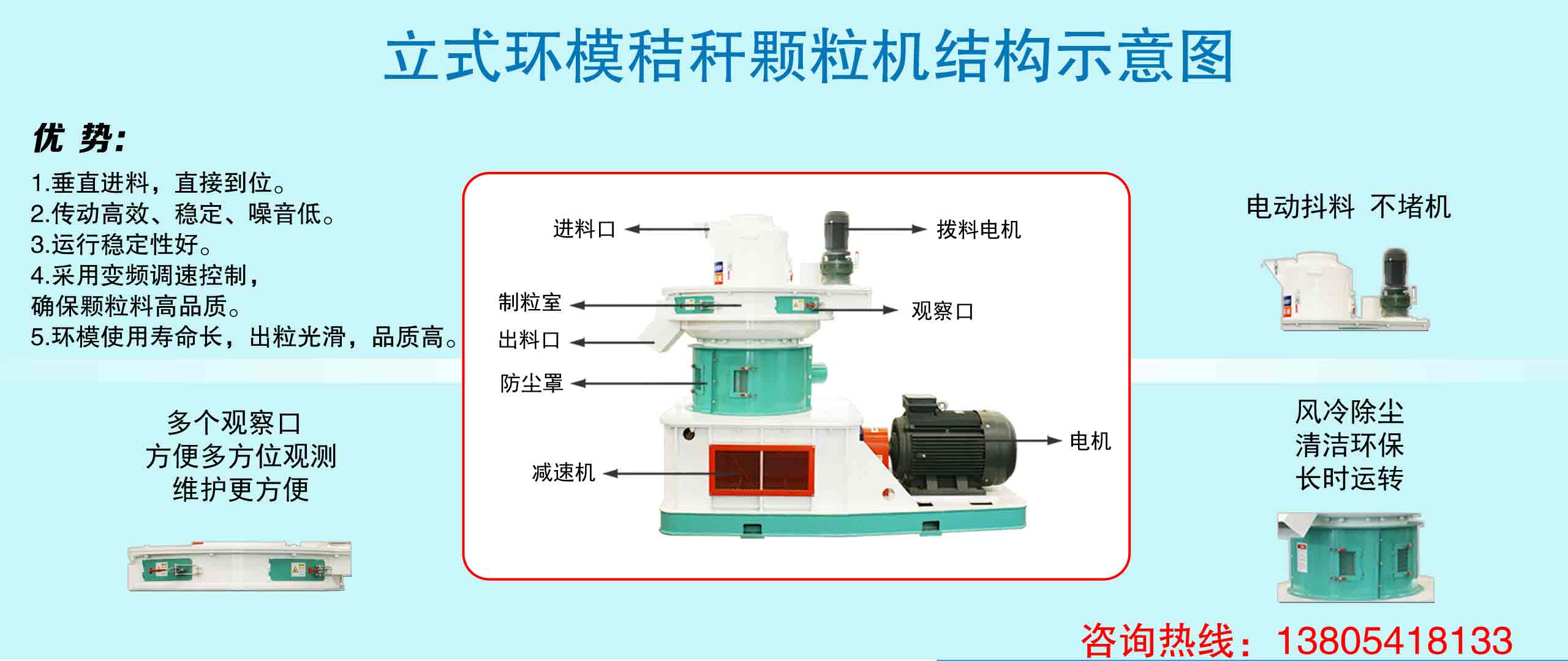 秸稈燃料顆粒機結(jié)構(gòu)圖